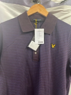 Fred Perry Vintage Purple Striped Polo Shirt