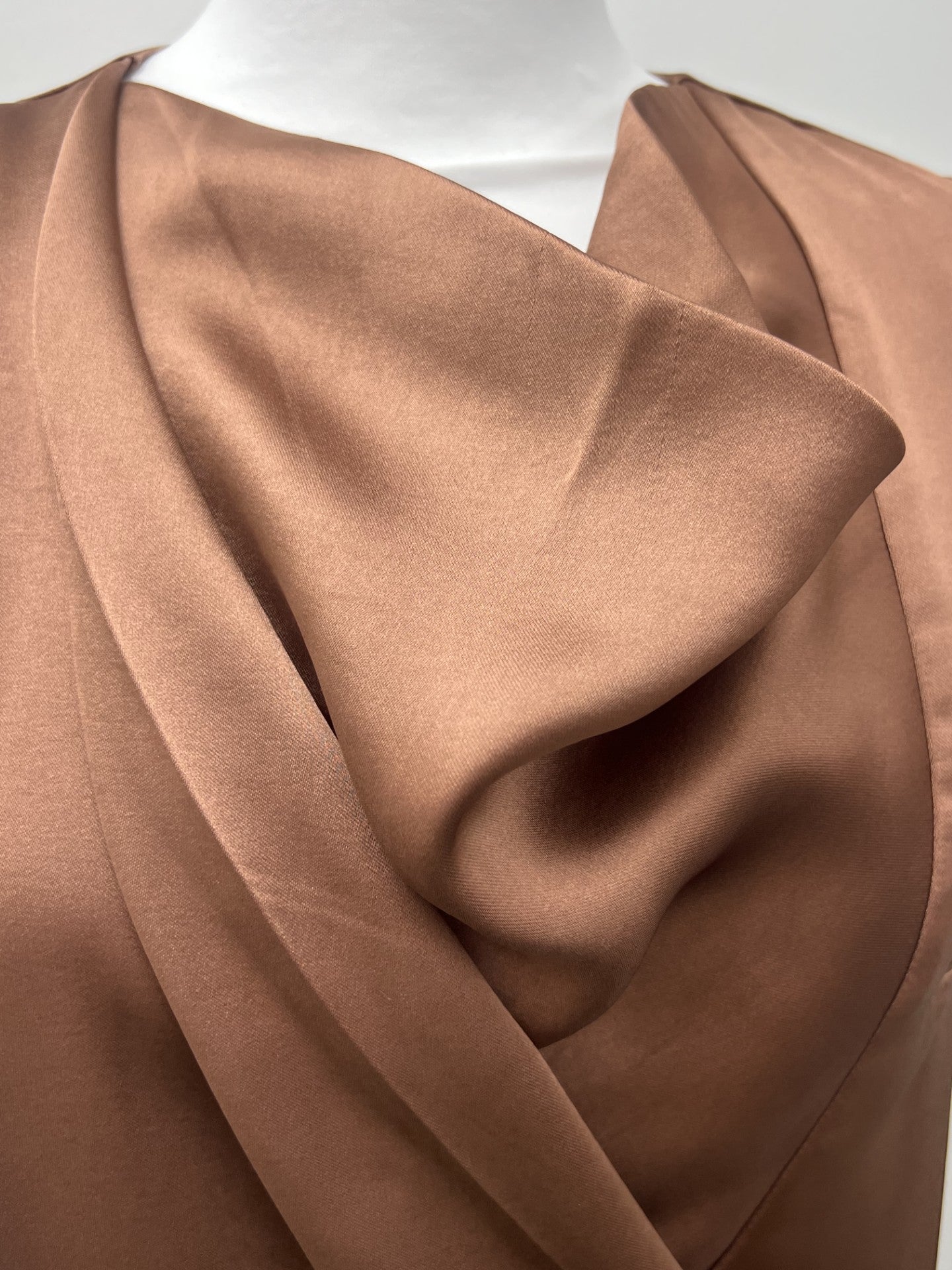 French Connection Brown Cowl Neck Dress Size 12