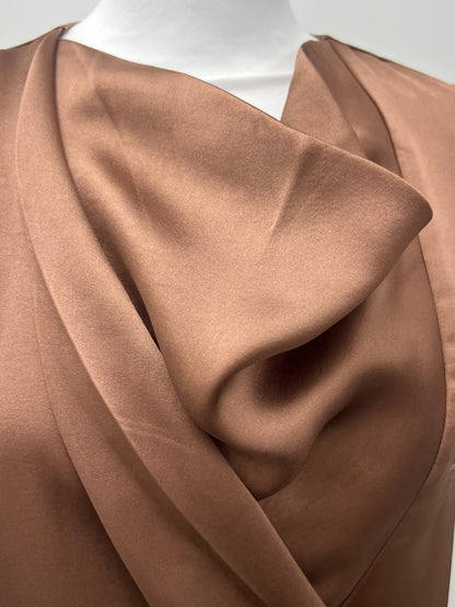 French Connection Brown Cowl Neck Dress Size 12