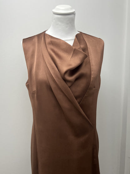 French Connection Brown Cowl Neck Dress Size 12