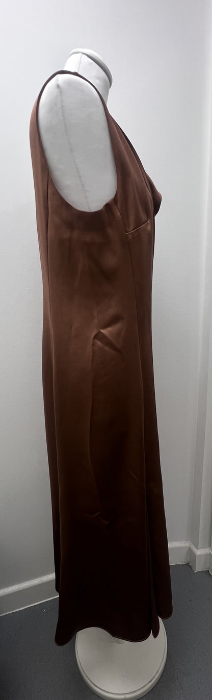 French Connection Brown Cowl Neck Dress Size 12