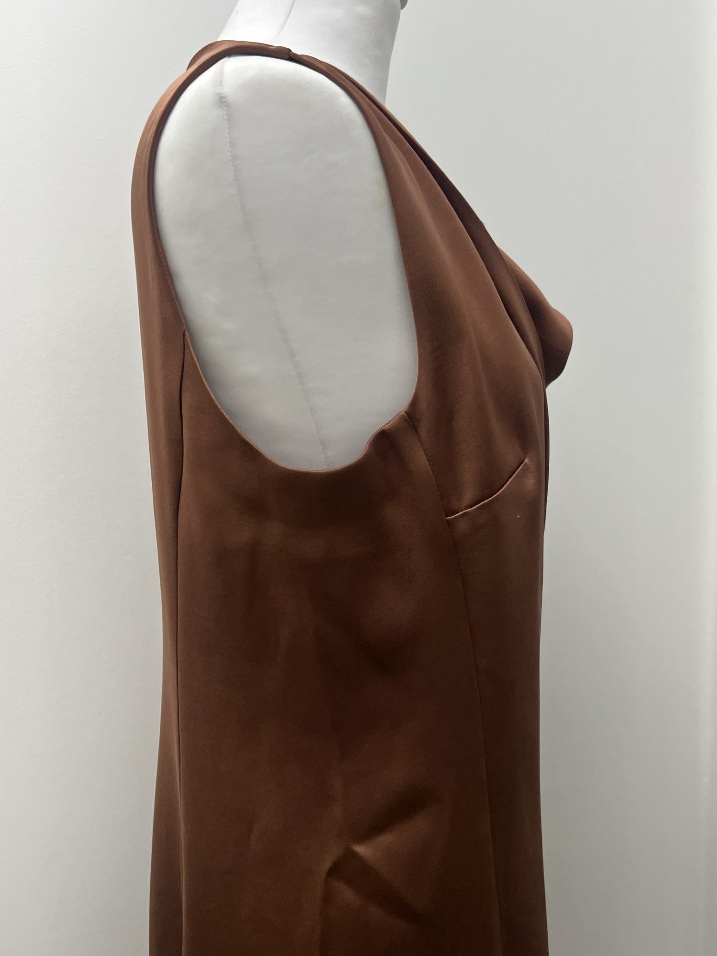 French Connection Brown Cowl Neck Dress Size 12