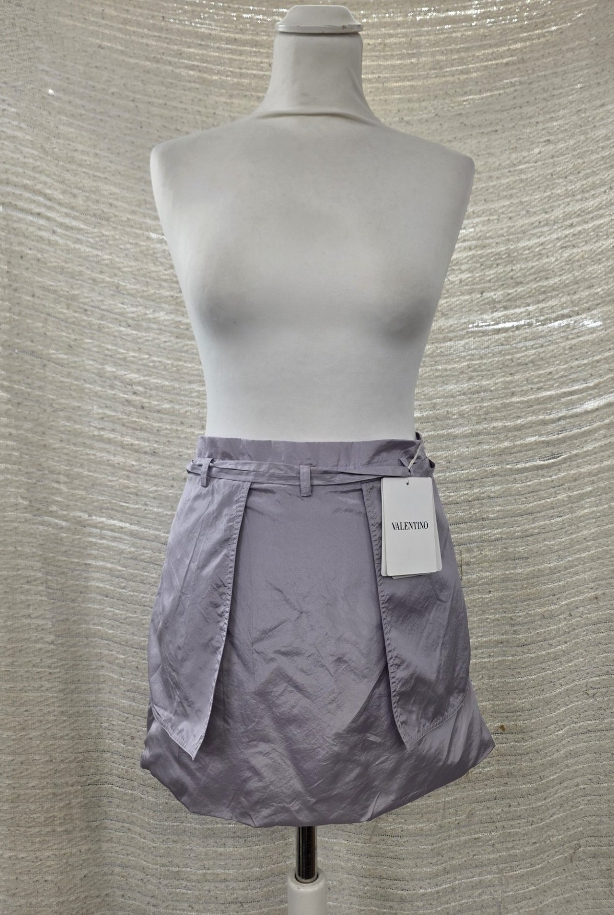 Valentino Lavender Pure Silk Skirt Size UK 10