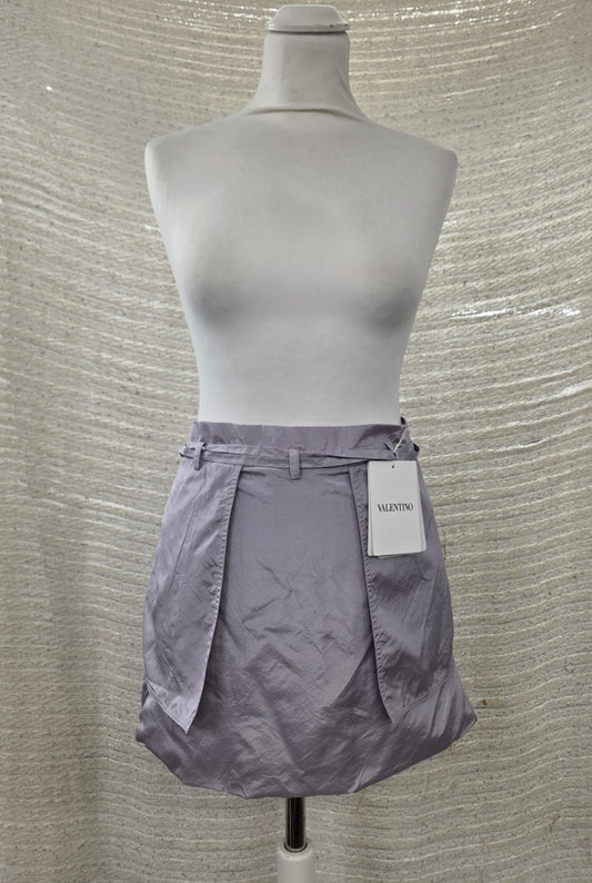Valentino Lavender Pure Silk Skirt Size UK 10
