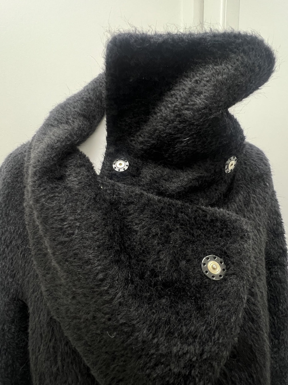 Max Mara Black Teddy Coat Size 12