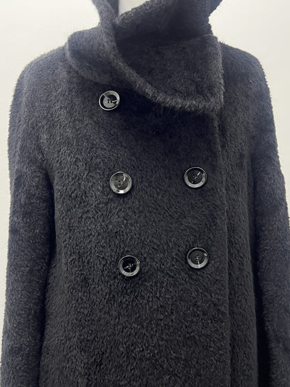 Max Mara Black Teddy Coat Size 12