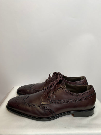 Tod’s Brown Leather Wingtip Oxford Brogues 10