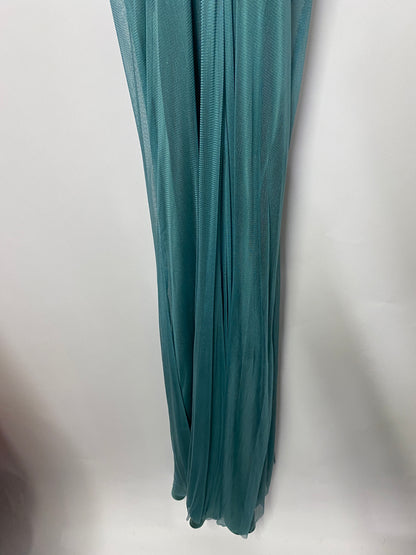 Amanda Wakely Blue Silk Tulle Overlay Gown 14
