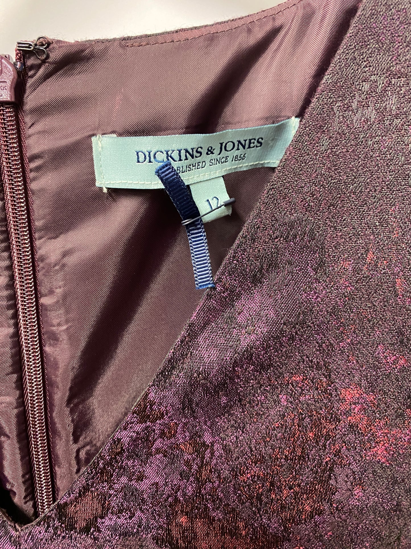 Dickens and Jones Purple Fitted Work Dress 12