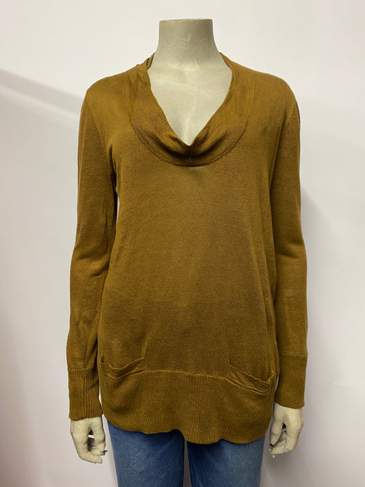J.Crew Brown Linen Knitted Jumper Extra Small