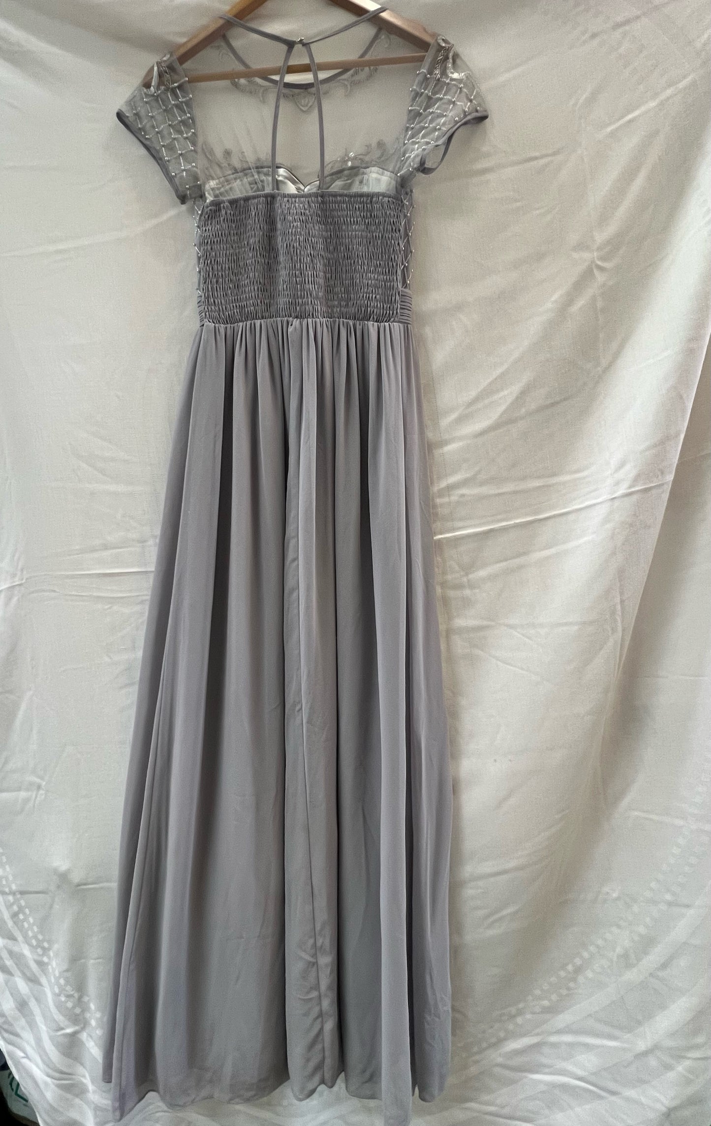 Quiz Grey Prom Dress Size 12