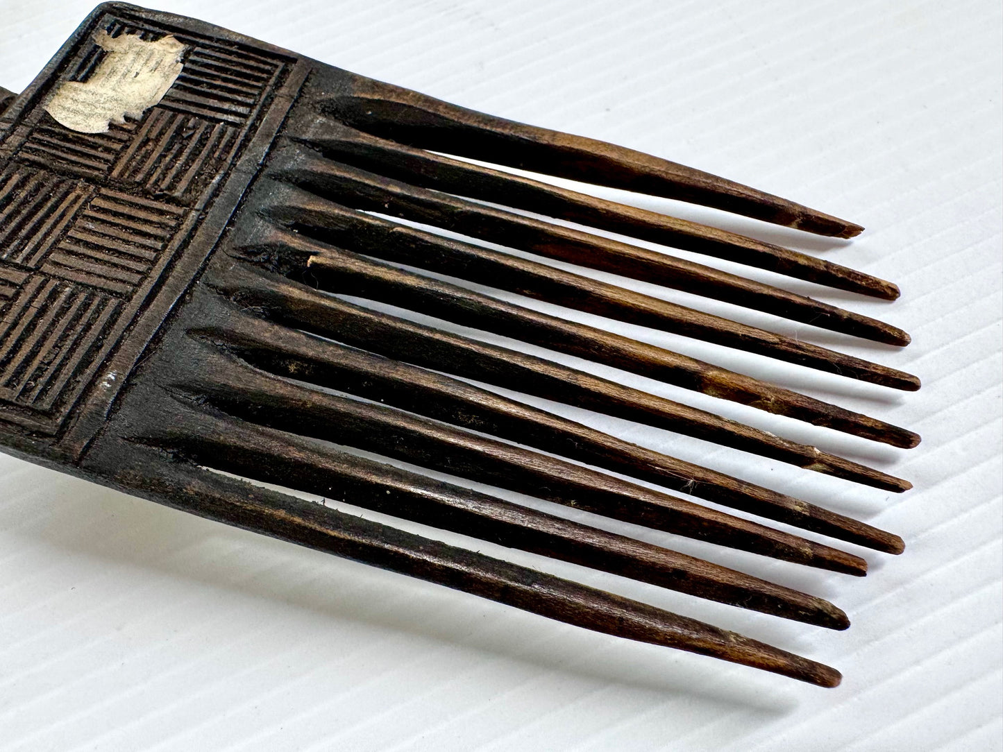 Hand-Carved African Wooden Hair Comb