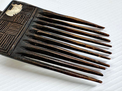 Hand-Carved African Wooden Hair Comb