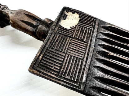 Hand-Carved African Wooden Hair Comb