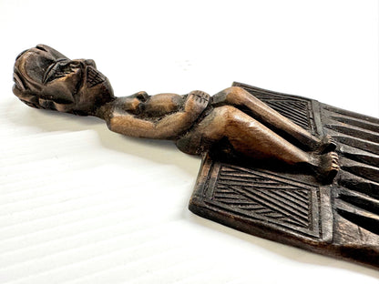 Hand-Carved African Wooden Hair Comb
