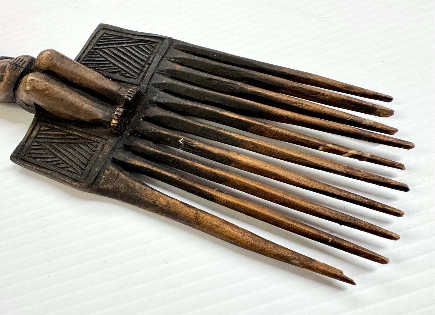 Hand-Carved African Wooden Hair Comb
