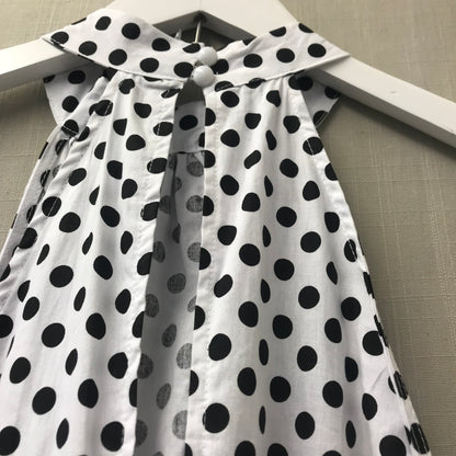 New Look Black & White Polka Dot Dress Size 14