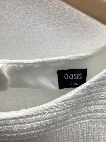 Oasis White Sleeveless Dress Size UK 10