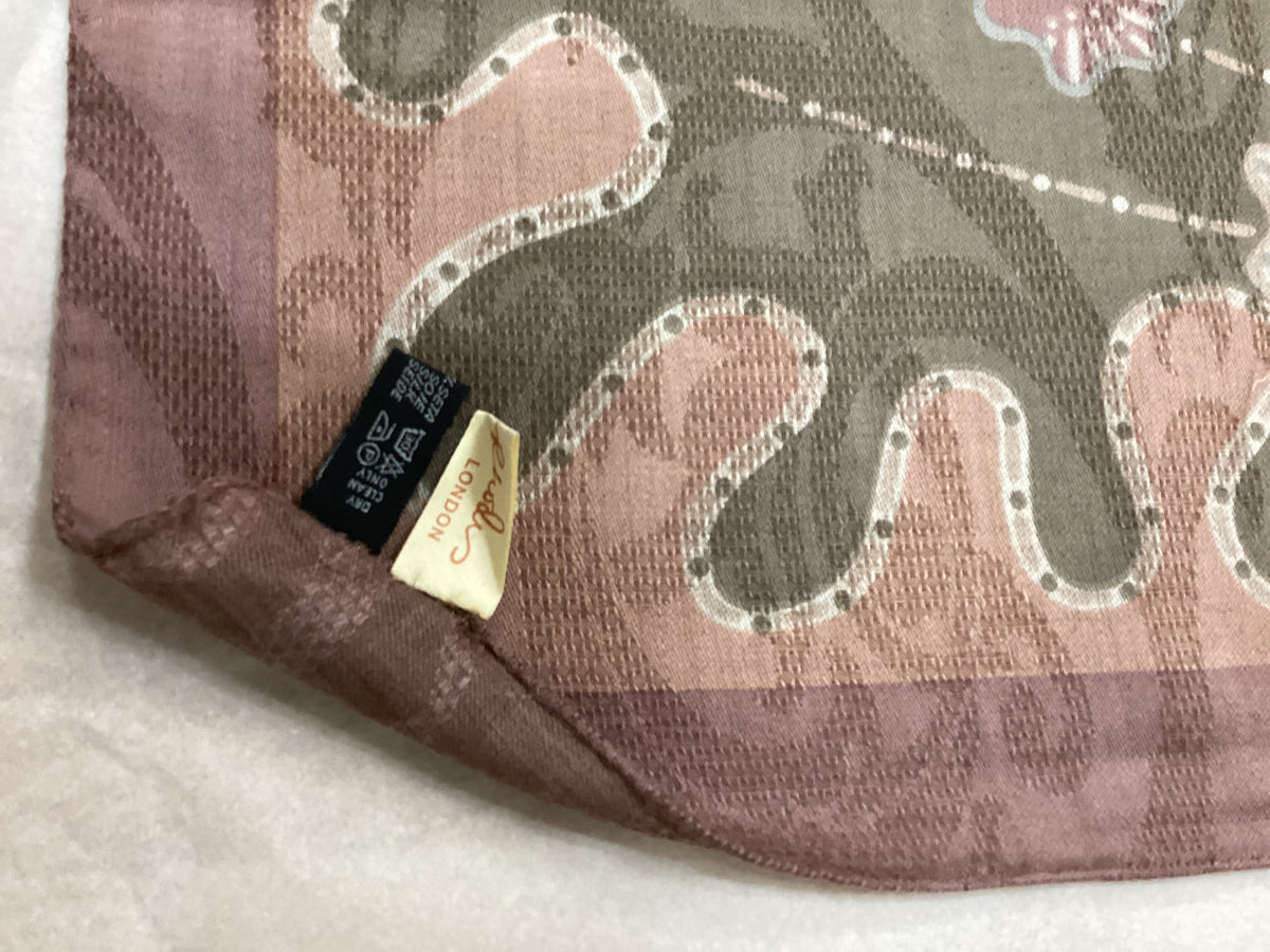 Vintage Zandra Rhodes large scarf 70% wool and 30% silk
