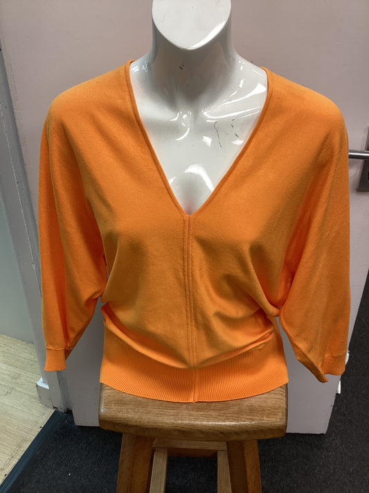 BNWT Phase Eight Orange Gina Batwing Jumper, Size L/UK16-18