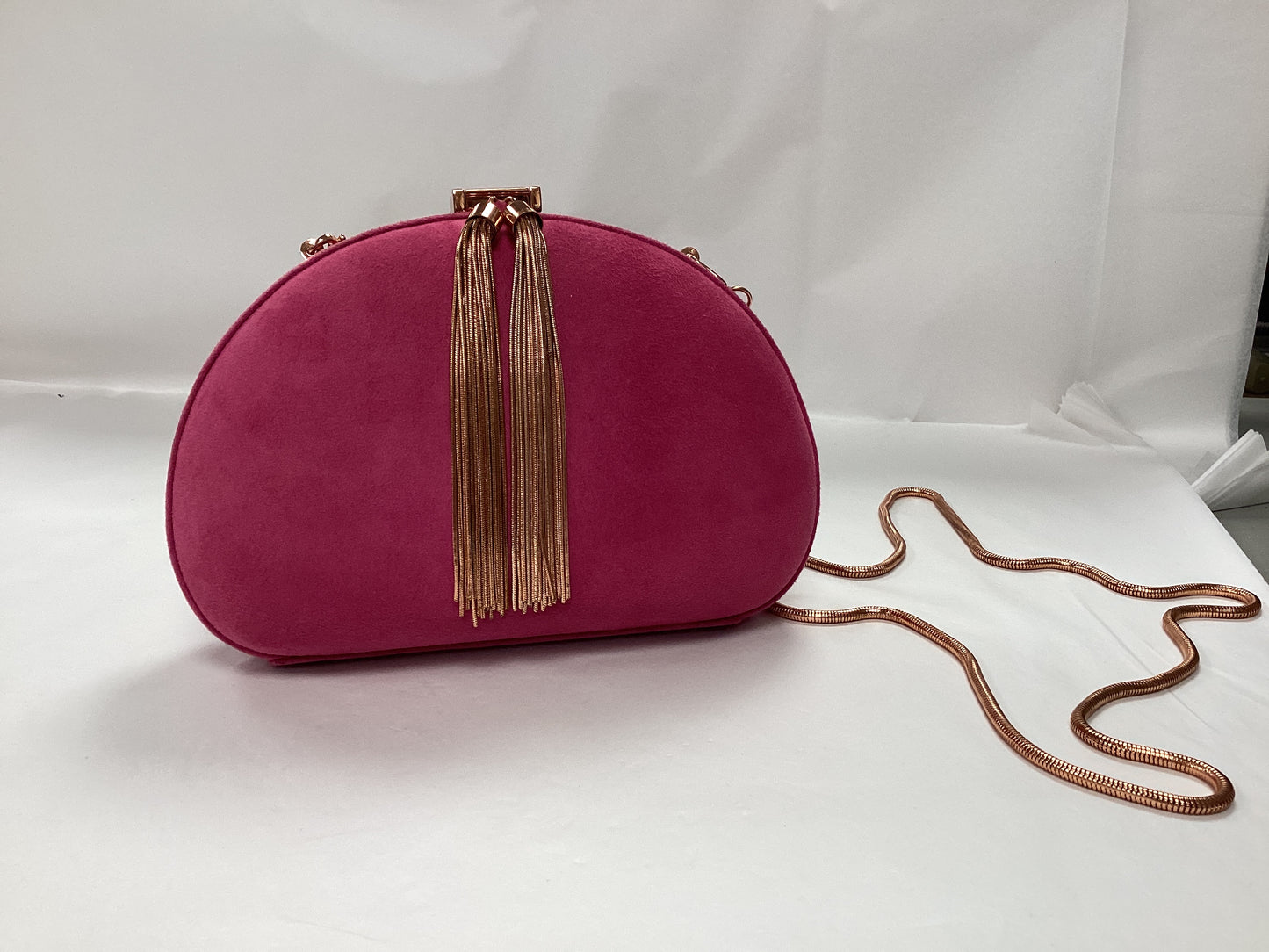 Ted Baker High Heels size UK4 and matching bag. Pink with Rosegold accents