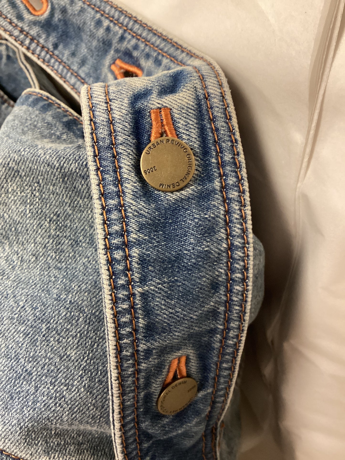 Brand New Urban Revivo Patchwork Denim Bag With Adjustable Strap