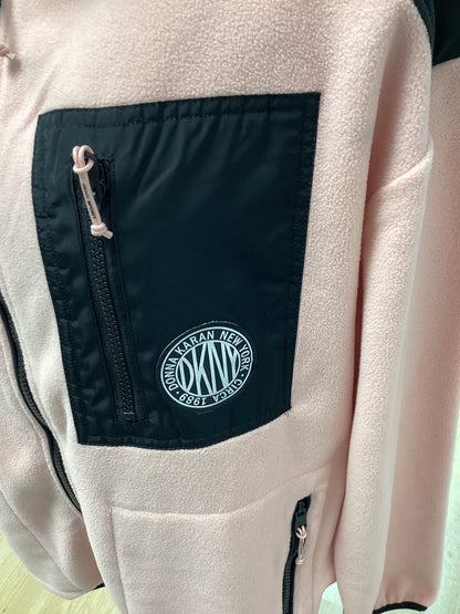 BNWT- DKNY Ladies Sports zip up jacket Pink (Rosewater) with Black trim size Large (Copy)