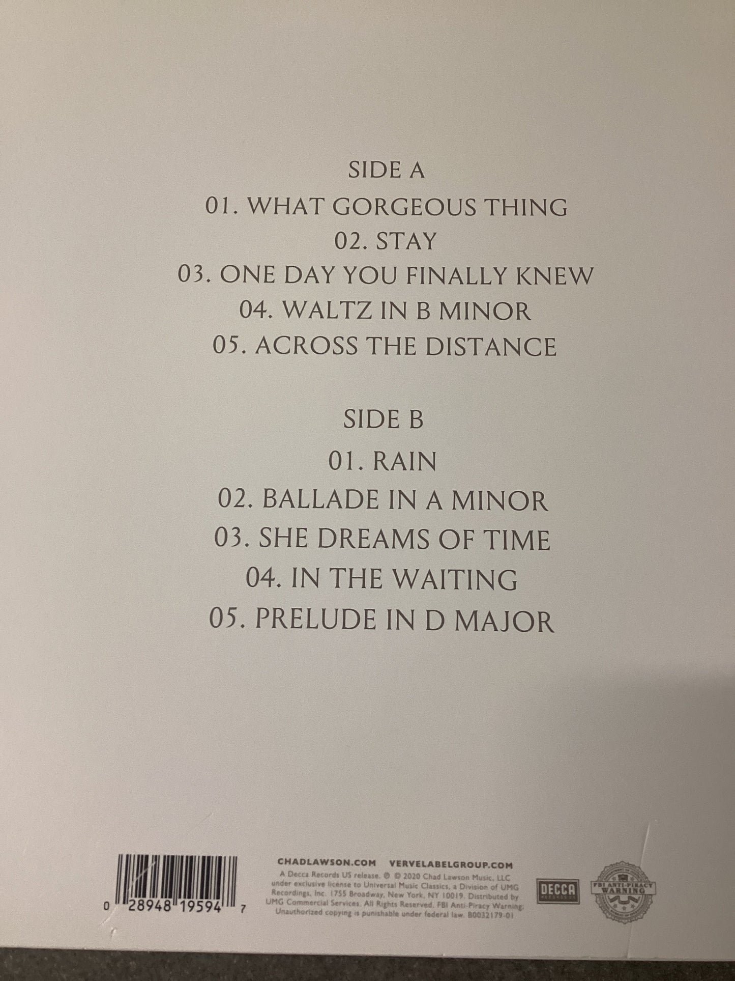 Chad Lawson You Finally Knew (signed copy)