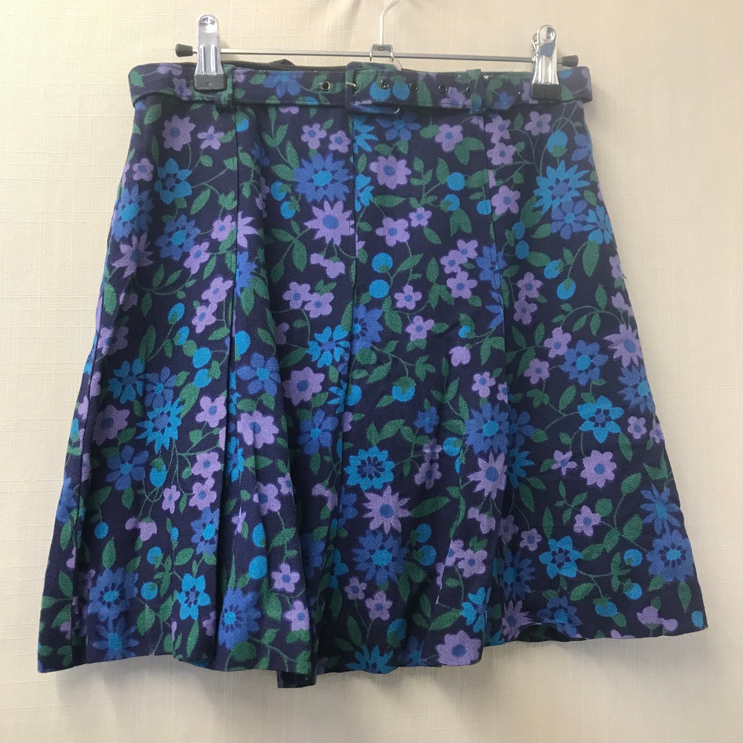 Vintage Retro Multicolour Mini Skirt Hippy Mod Size S