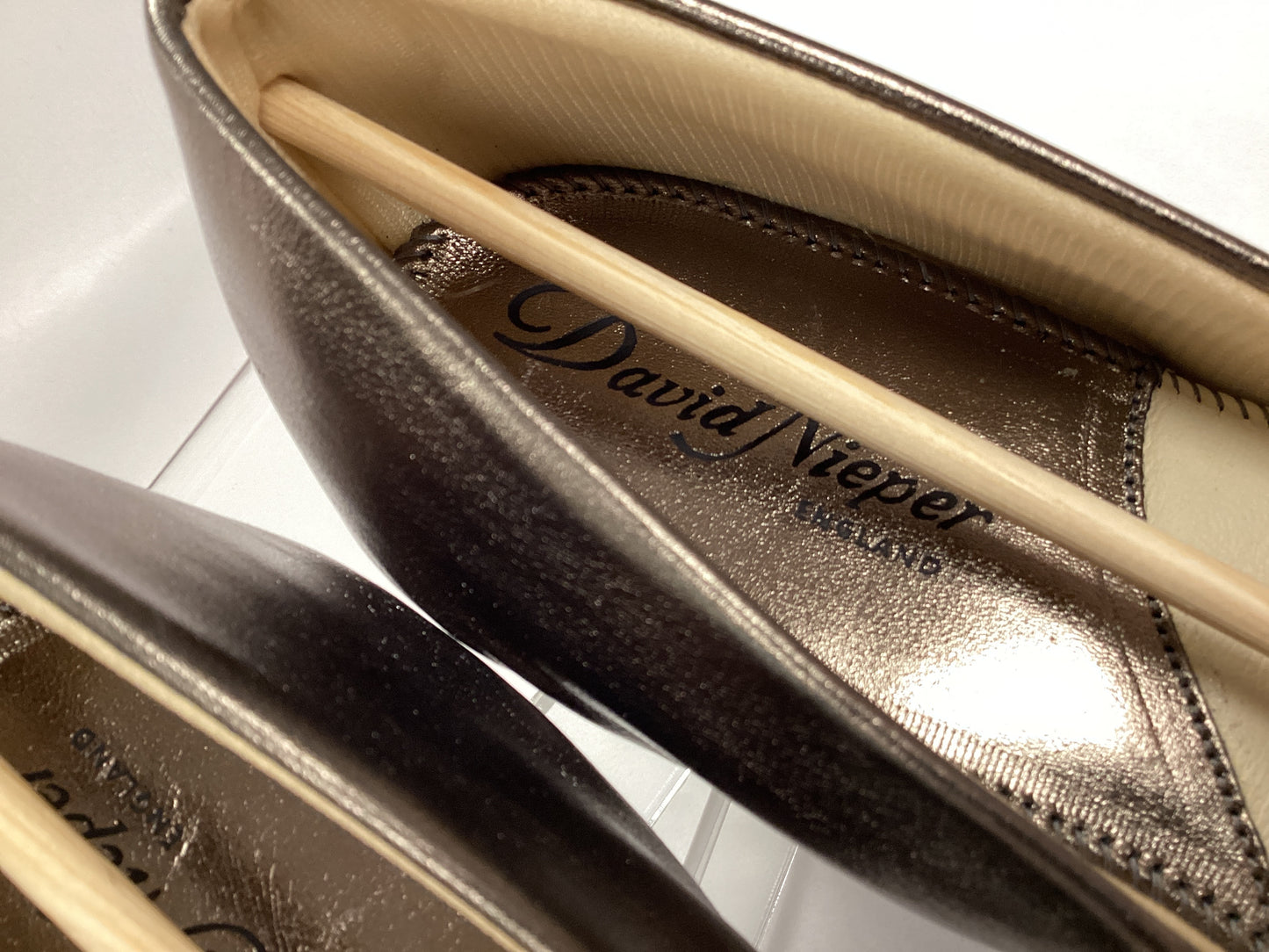 Brand New David Nieper Gold Slippers - UK6 Handmade in Spain