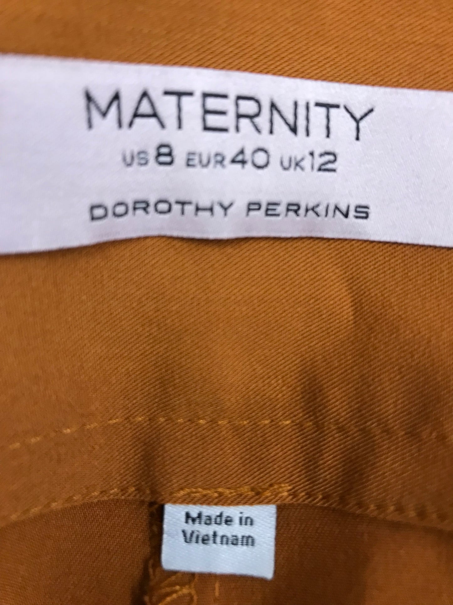 Dorothy Perkins Maternity Tan Trousers Size 12