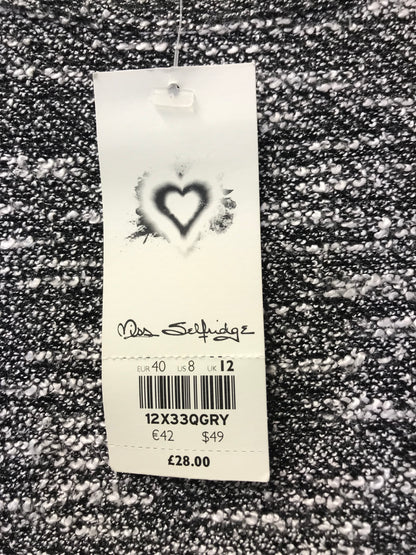 Miss Selfridge Grey Tunic Top Size 12 BNWT