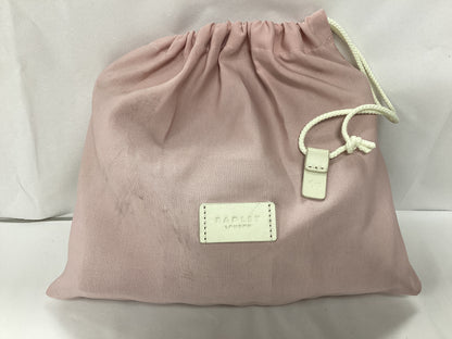 Radley London Black Leather Bag, Crocodile effect, with gold chain handle and pink slip cover