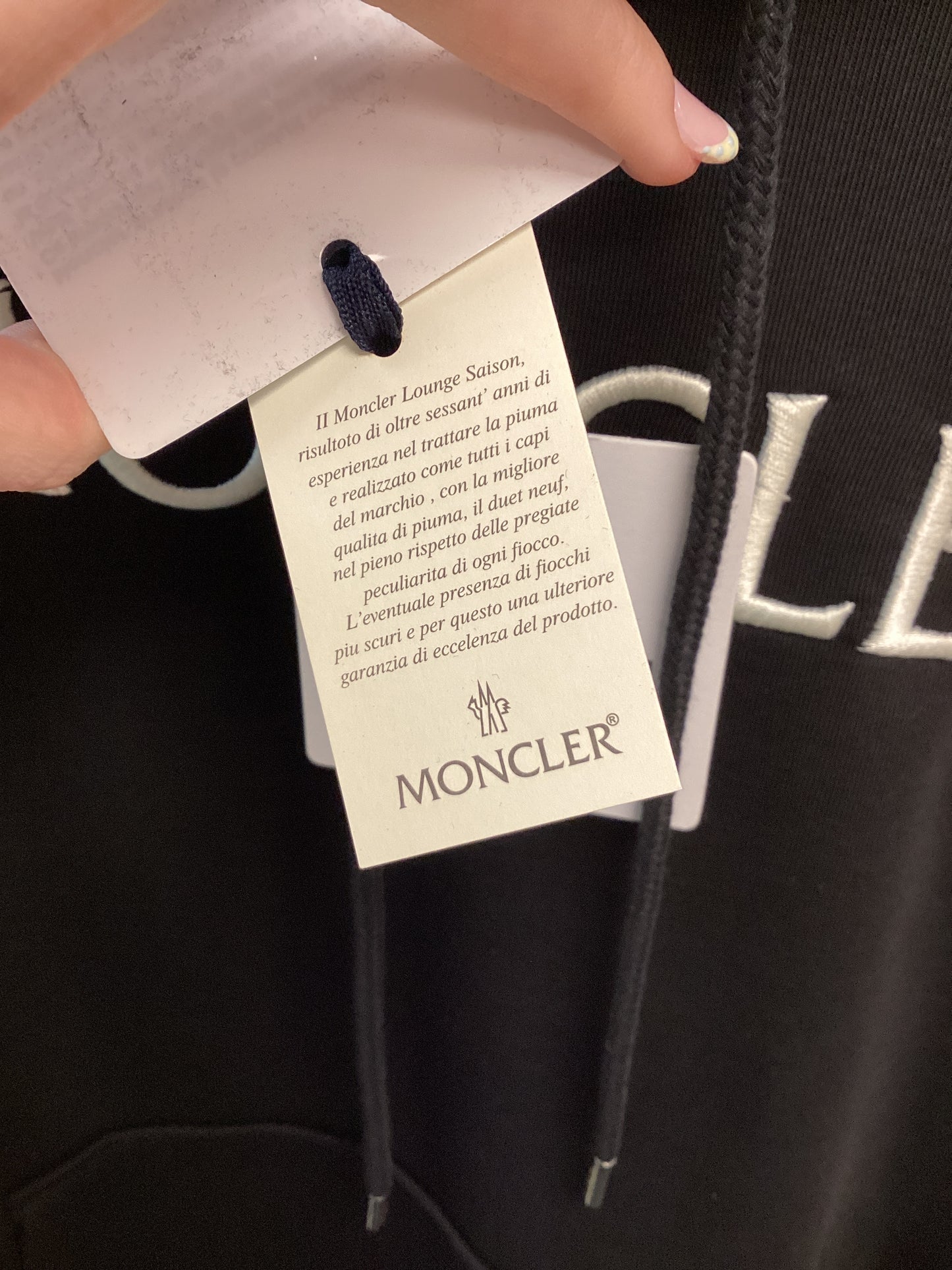 BNWT Moncler Black Hoodie