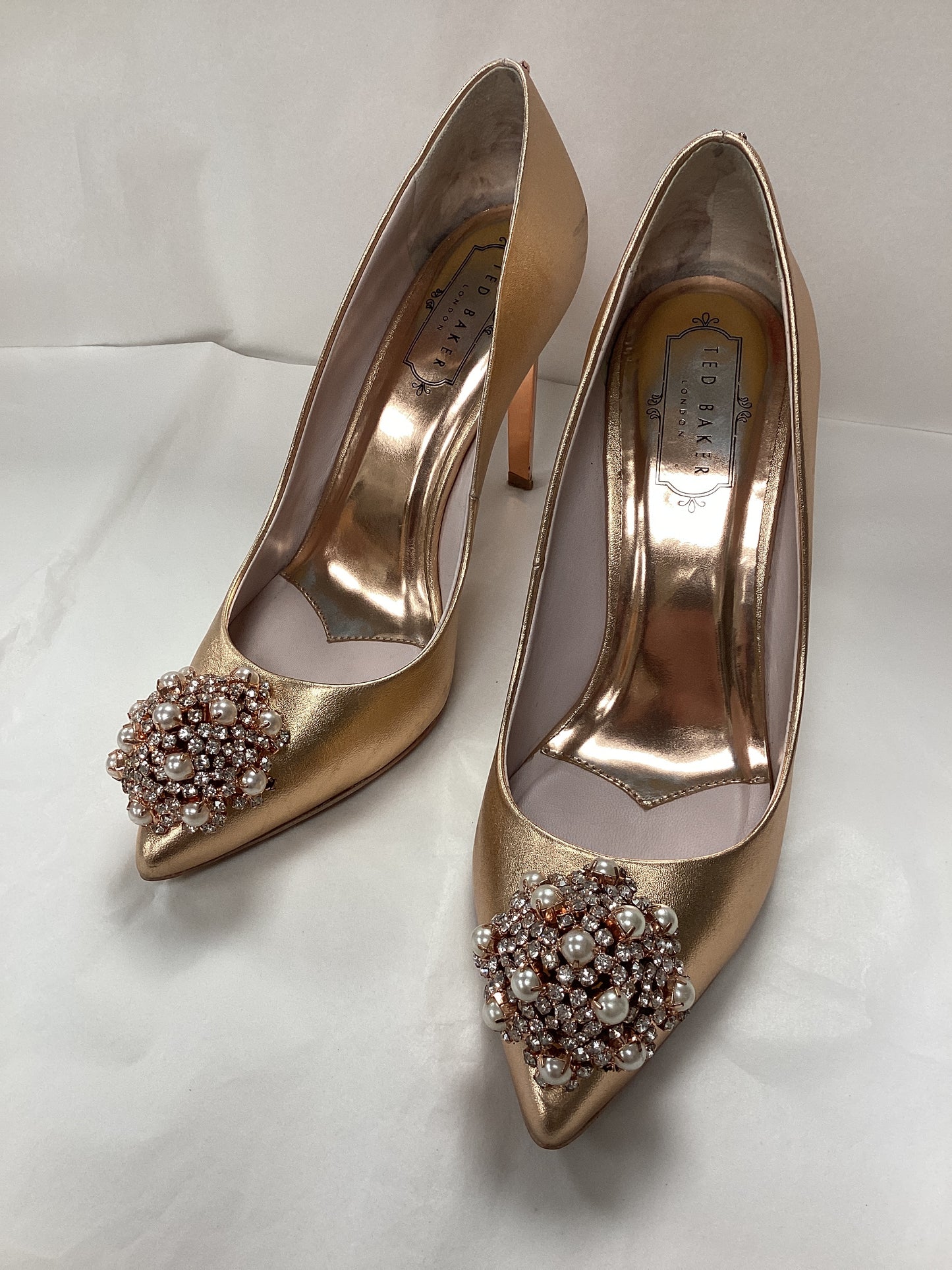 Ted Baker Rose Gold High Heels, size uk4