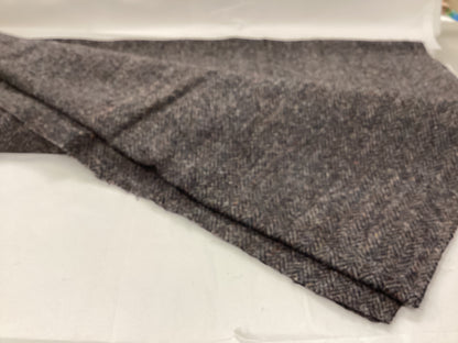 New Harris Tweed fabric 5yards x 29 inches Brown herringbone with colour flecks & original weaver and Brand labels
