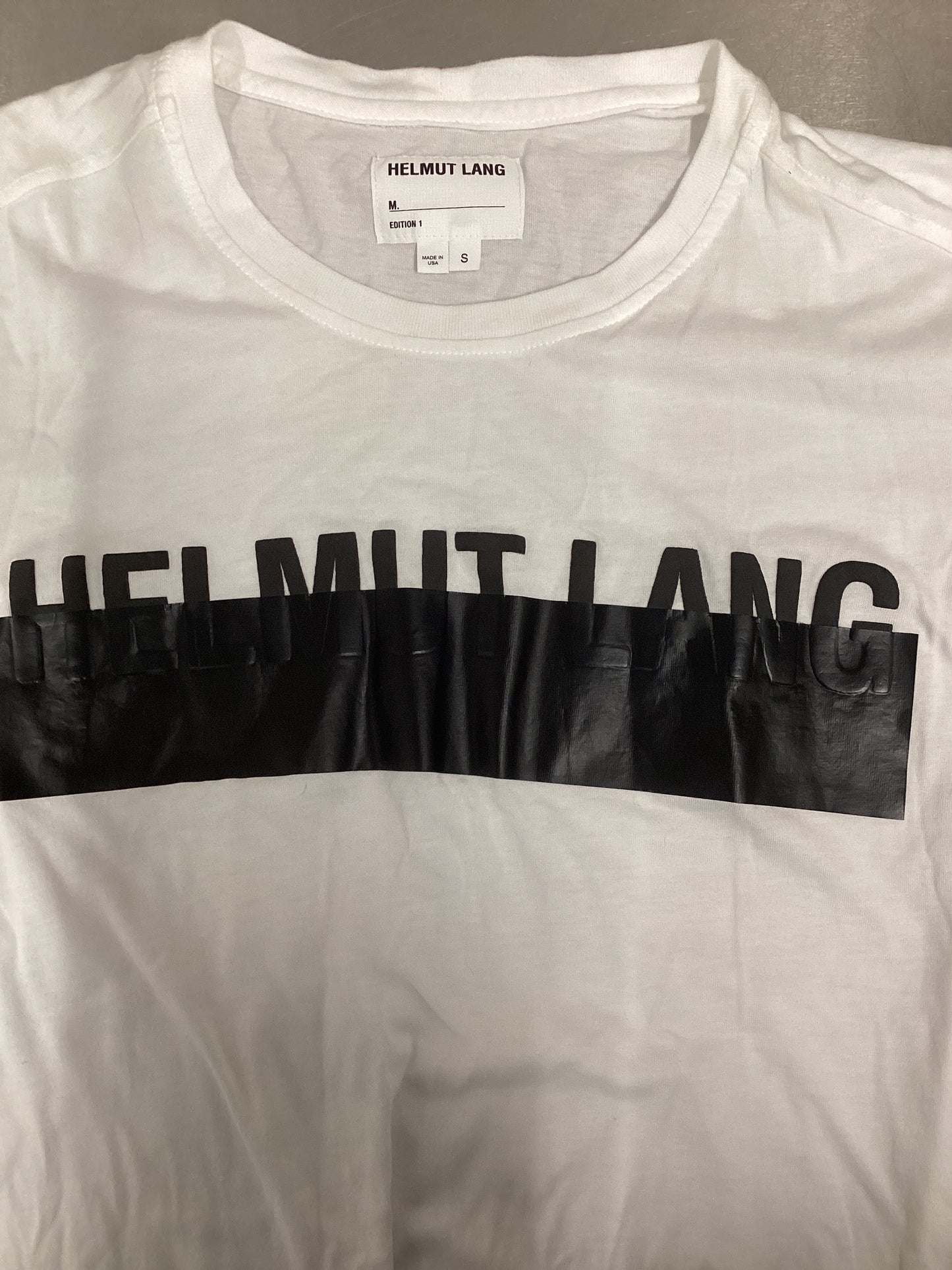Helmut Lang White Cotton T-Shirt Small