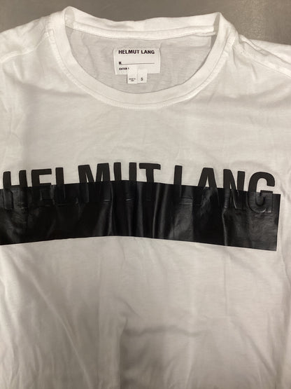 Helmut Lang White Cotton T-Shirt Small