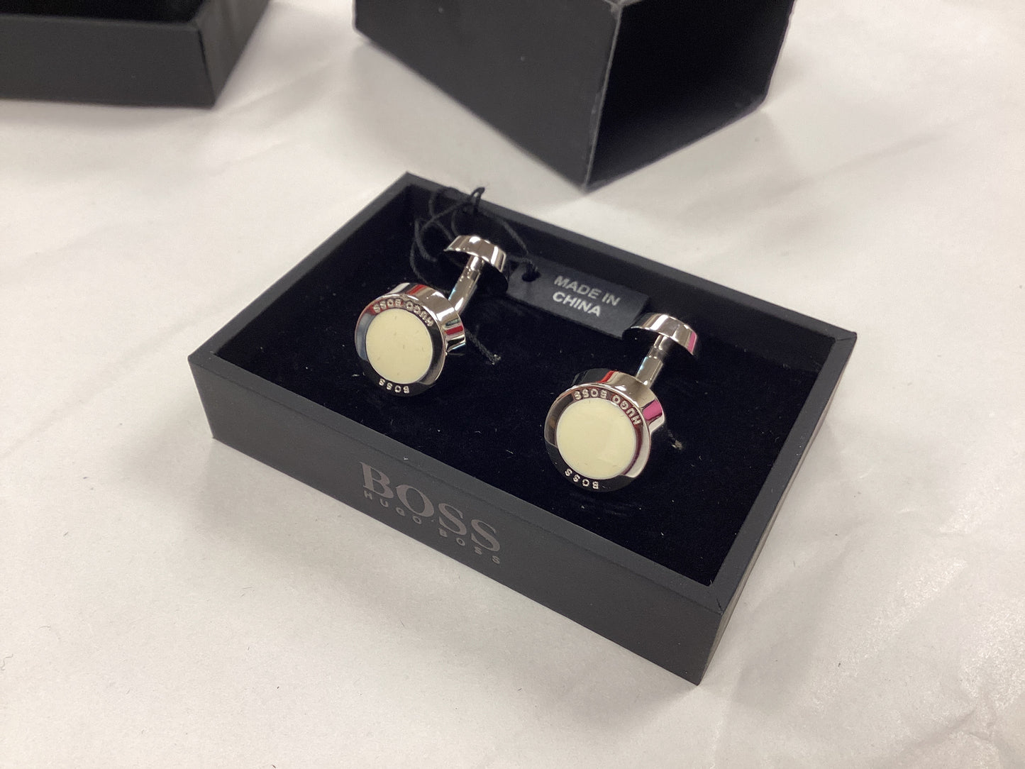 Hugo Boss Cufflinks - Brass and Enamel