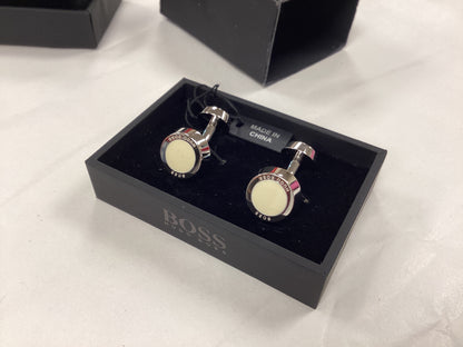 Hugo Boss Cufflinks - Brass and Enamel