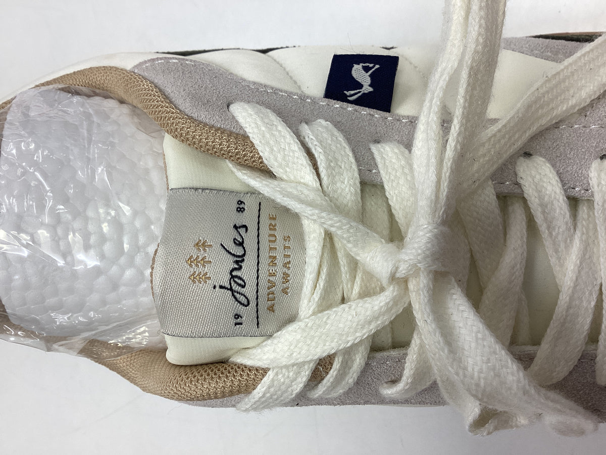 Joules new ladies cream and animal print sneakers size 6