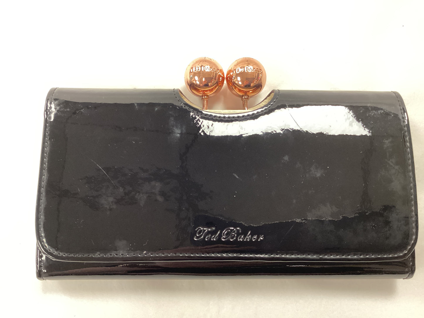 Ted Baker Black Purse with Rosegold Accents