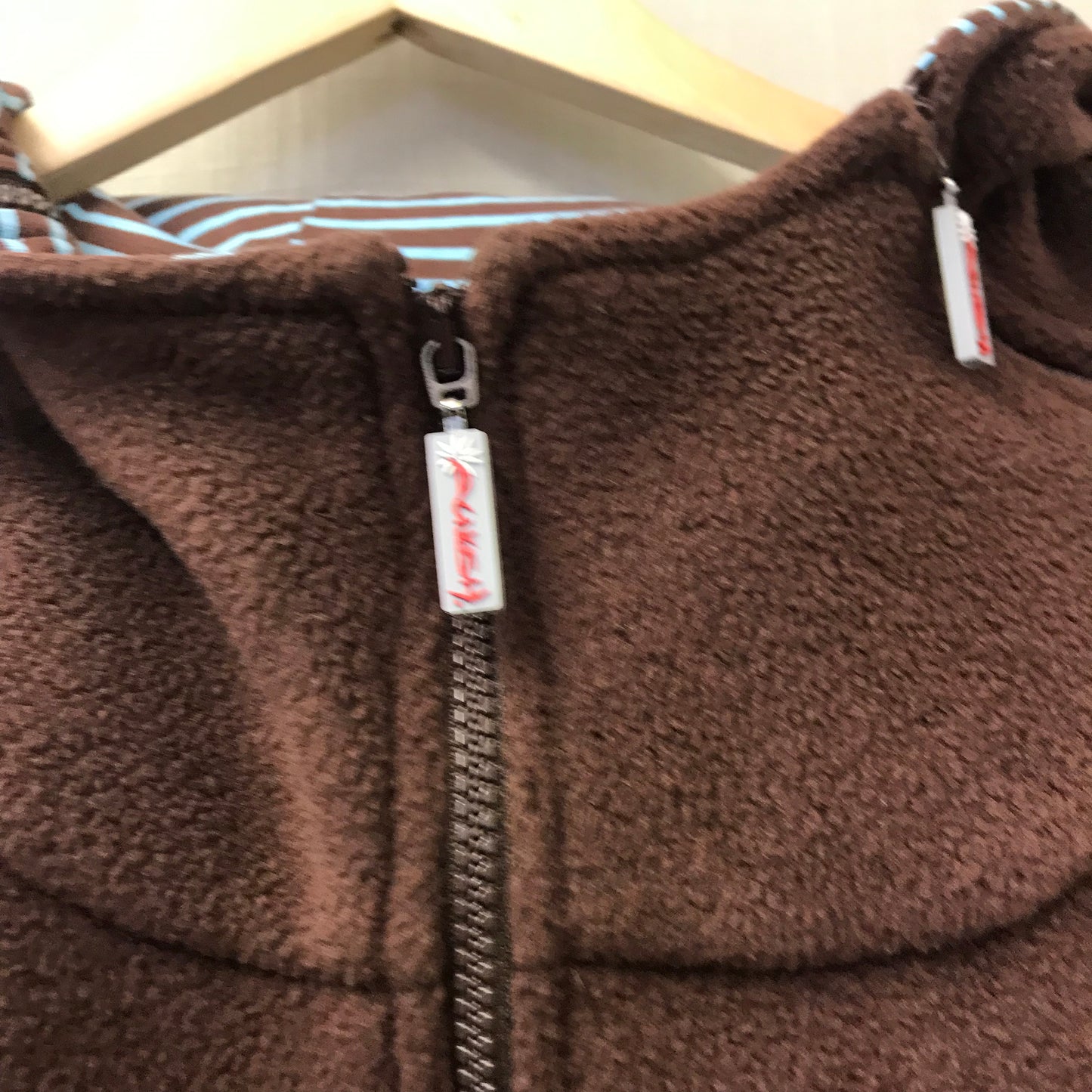 Aguesh Brown Fleece Nursing Hoodie Size Small