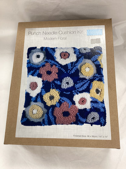 Punch Needle Cushion Kit  by Trimits modern floral design