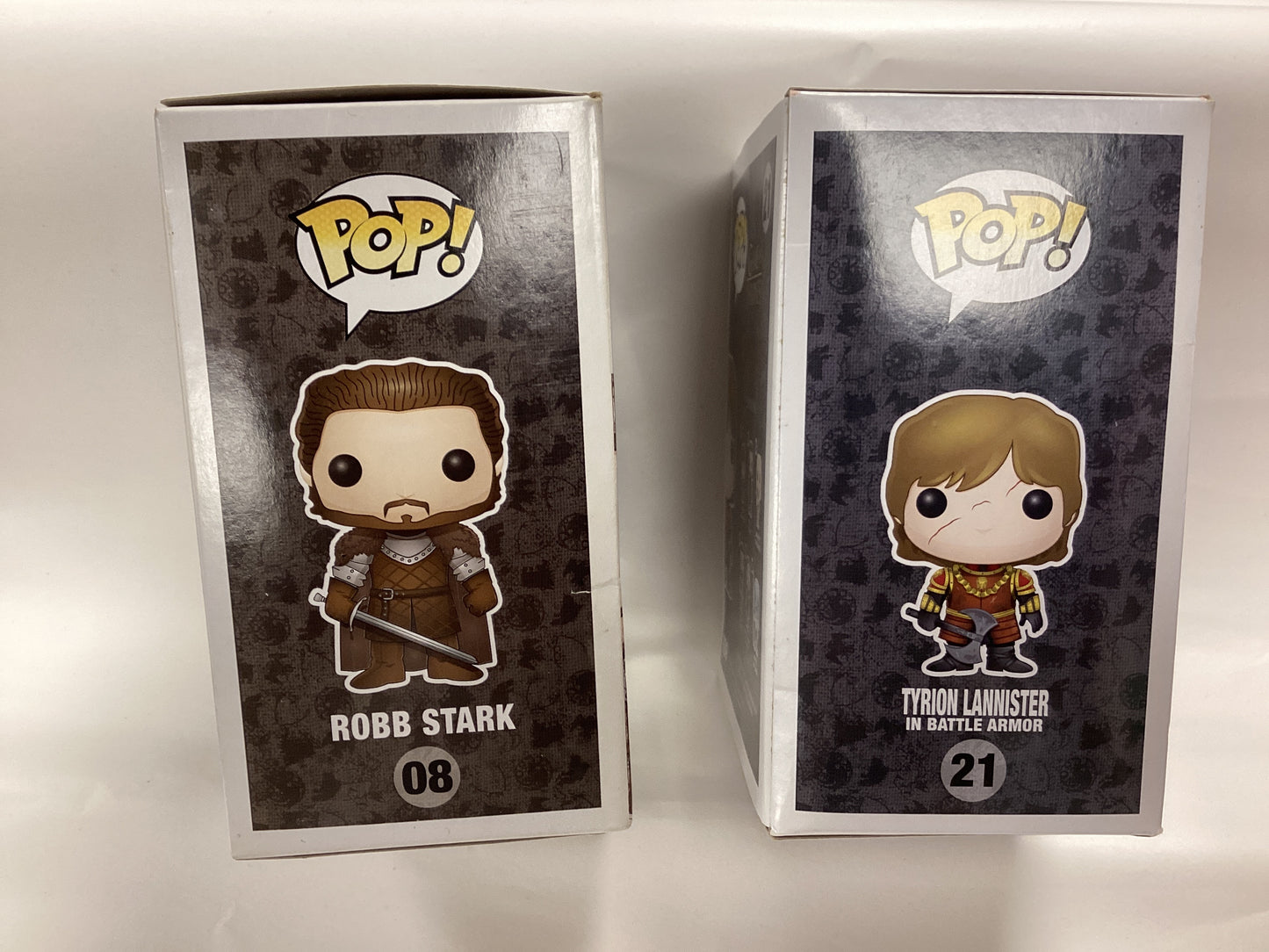 Set of 2 New Game of Thrones Funko Pops - Robb Stark (08) & Tyrion Lannister (21)