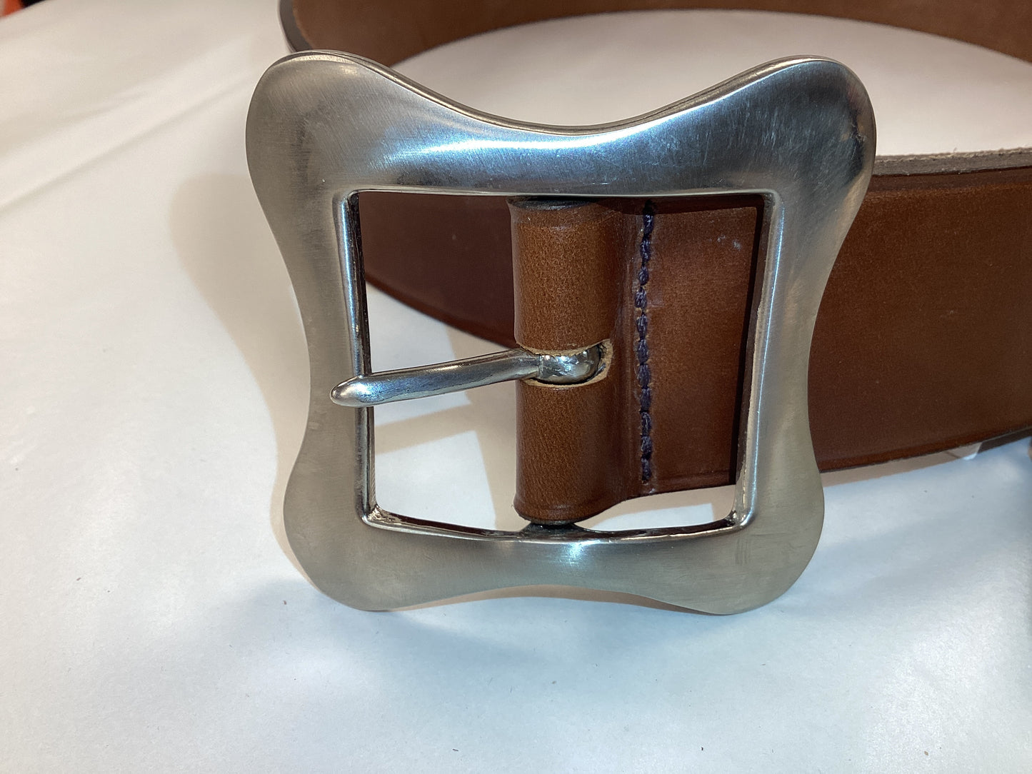 McRostie of Glasgow Tan-Brow Real Leather Bridle Belt for Highland dress, Variable sizes from 37-43 Inches