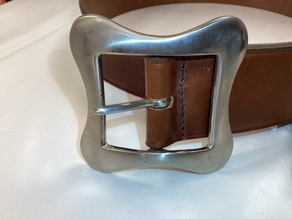 McRostie of Glasgow Tan-Brow Real Leather Bridle Belt for Highland dress, Variable sizes from 37-43 Inches