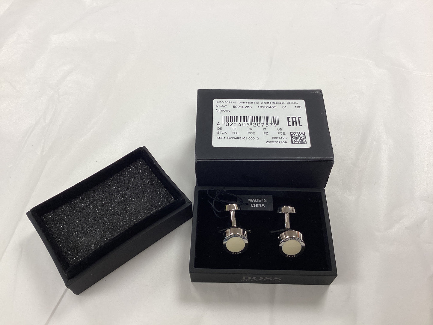 Hugo Boss Cufflinks - Brass and Enamel