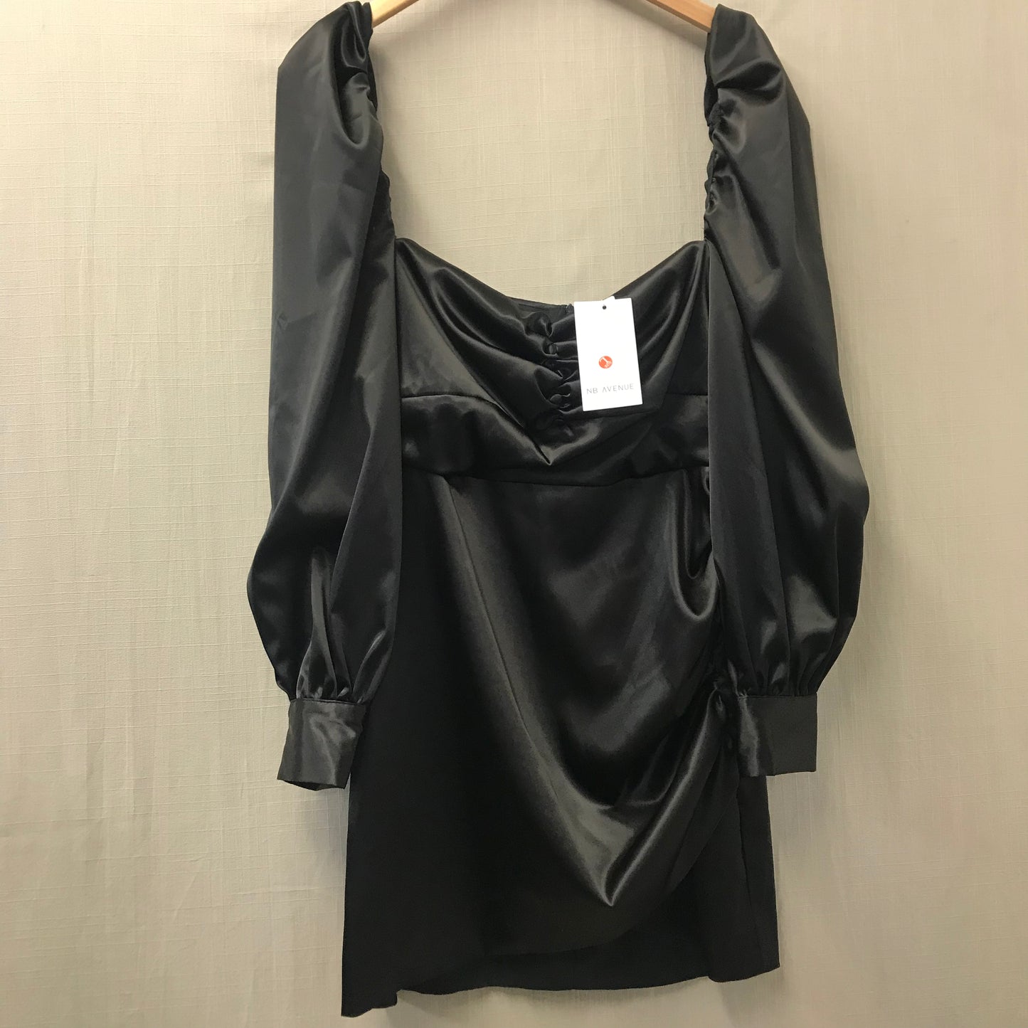 NB Avenue Black Satin Mini Dress Size Large BNWT Shop for Shelter
