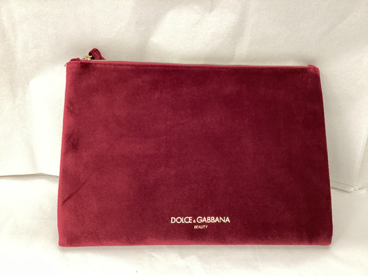 Dolce and Gabbana new cosmetic bag burgundy with black box